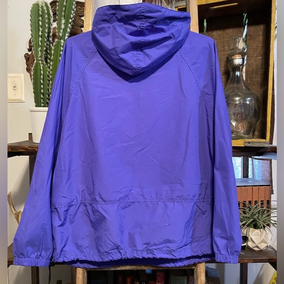 Vintage 90’s L.L. Bean Purple 1/2 Zip Anorak Pullover Windbreaker Jacket Sz L - Picture 5 of 6
